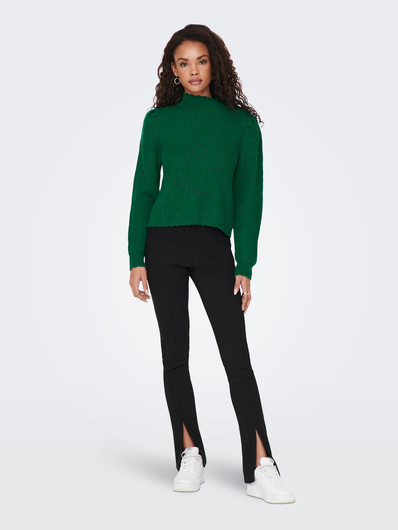 ONLY high neck Knitted Top -Evergreen - 15277692