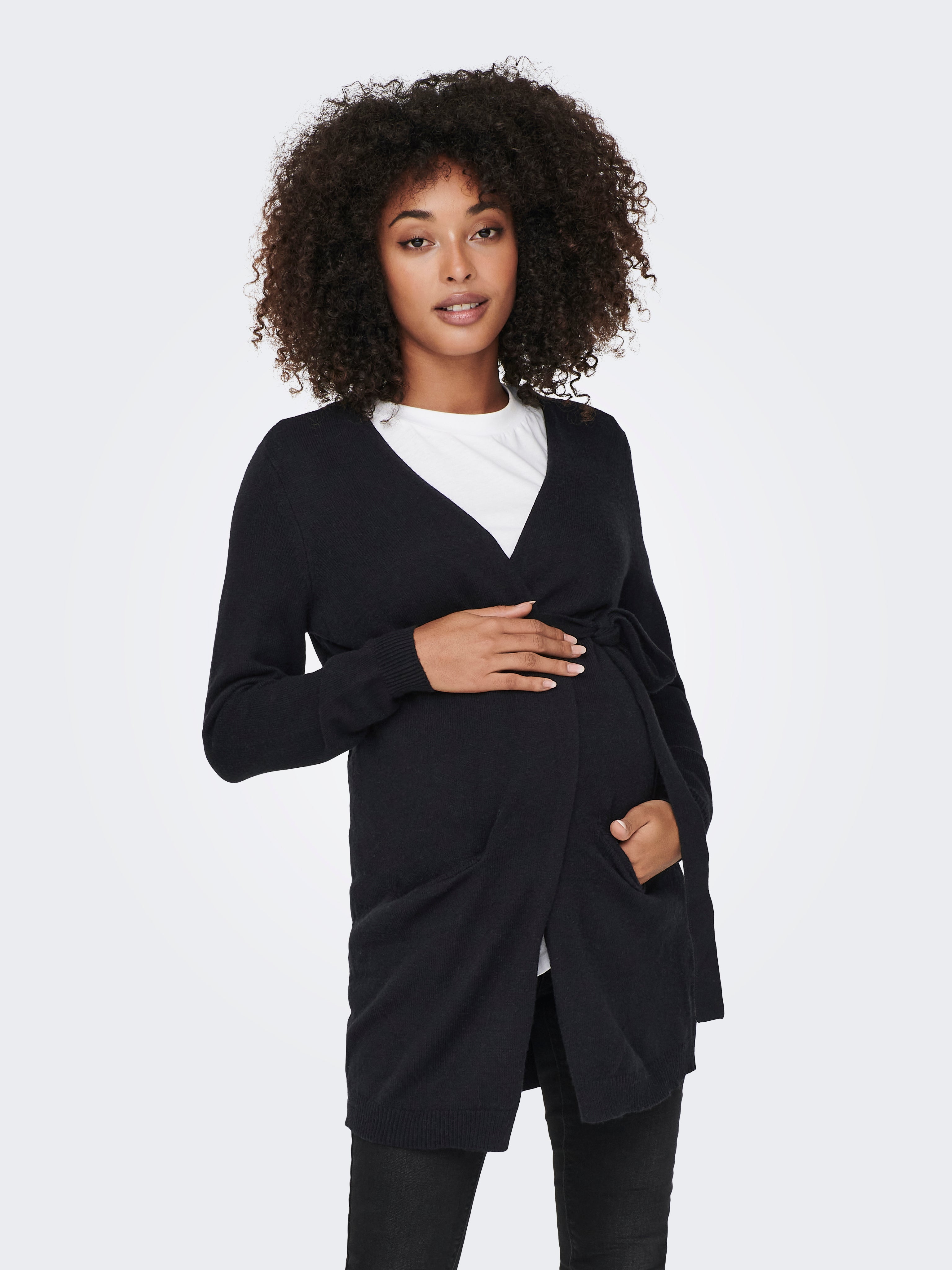 maternity cardigan black