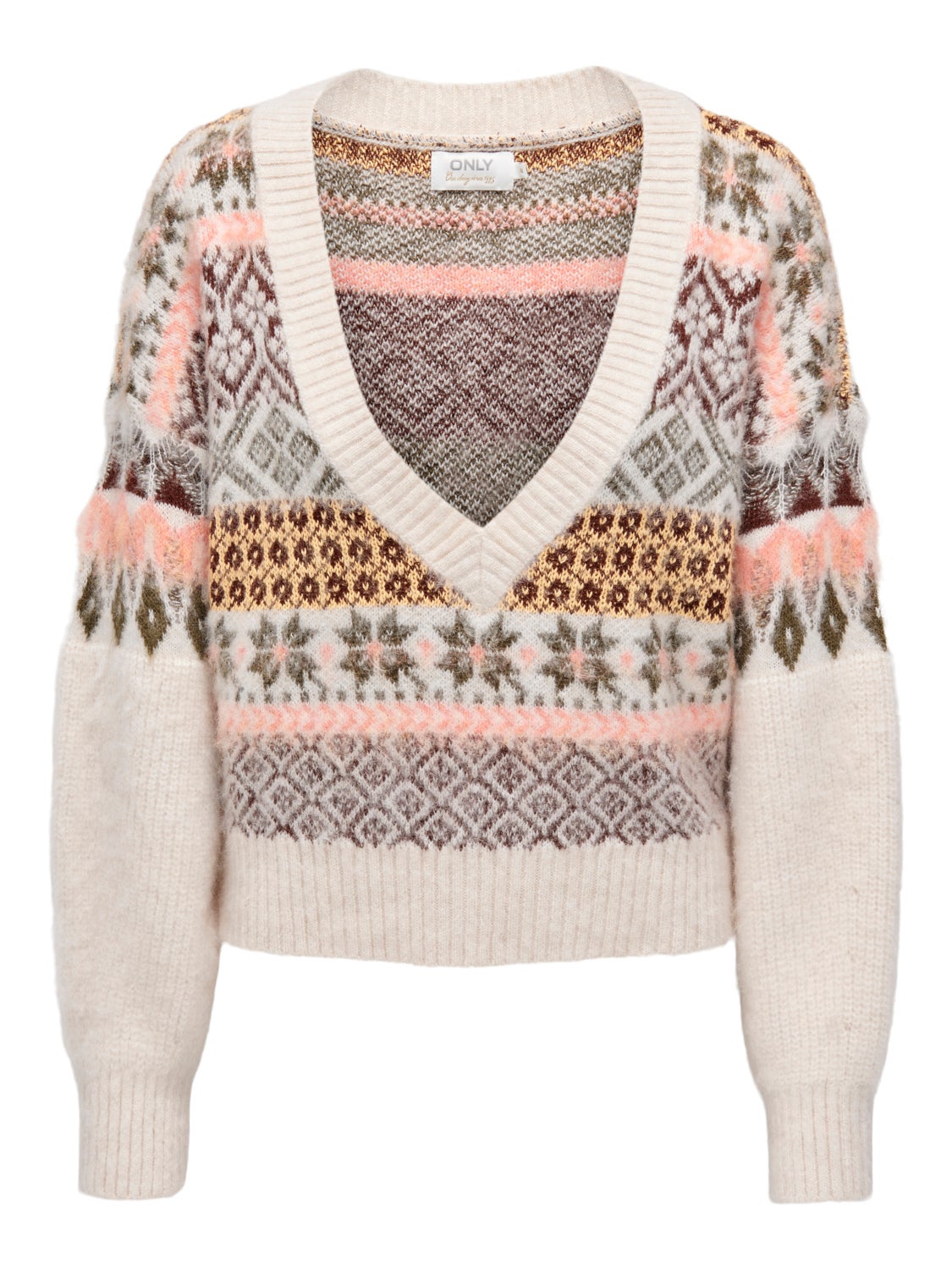 Fashion Knitwear Knitted Jackets Sheego Cardigan khaki-pink casual look 