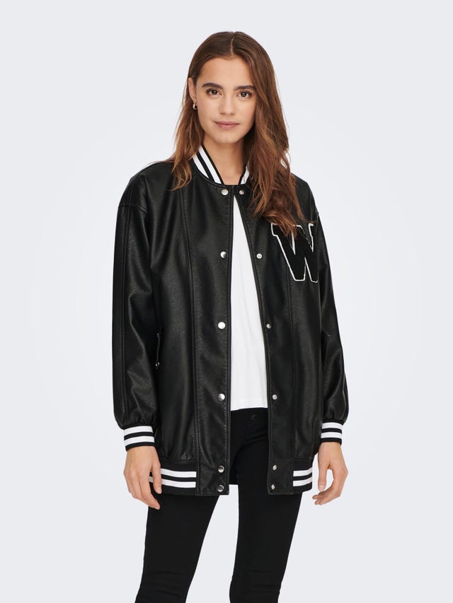 ONLY Faux leather bomber jacket - 15277722
