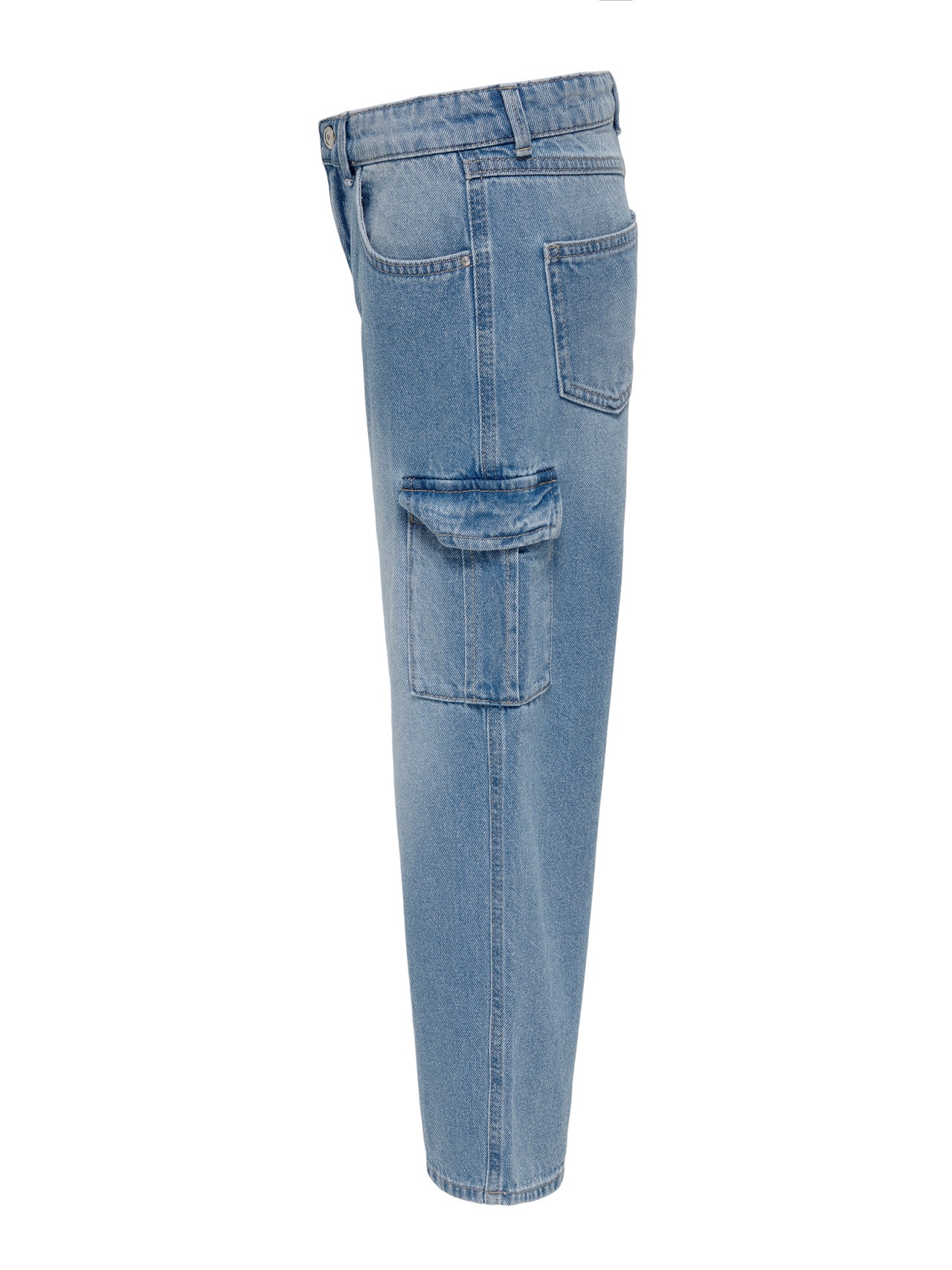 ONLY Weiter Beinschnitt Jeans -Light Blue Denim - 15277752