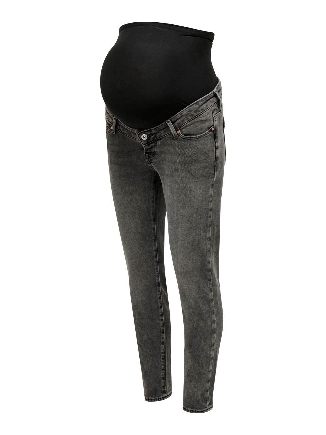 ONLY Straight fit High waist Jeans -Dark Grey Denim - 15277765