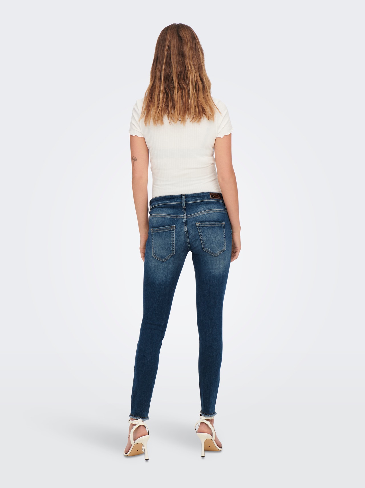 ONLY Jeans Skinny Fit Taille moyenne -Dark Medium Blue Denim - 15277775