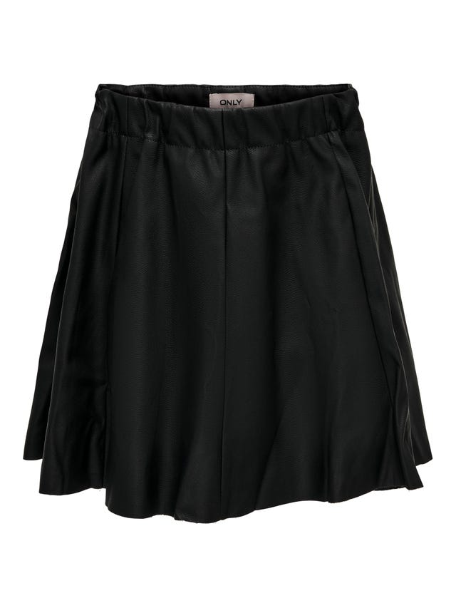 ONLY Faux Leather Skater Skirt - 15277789