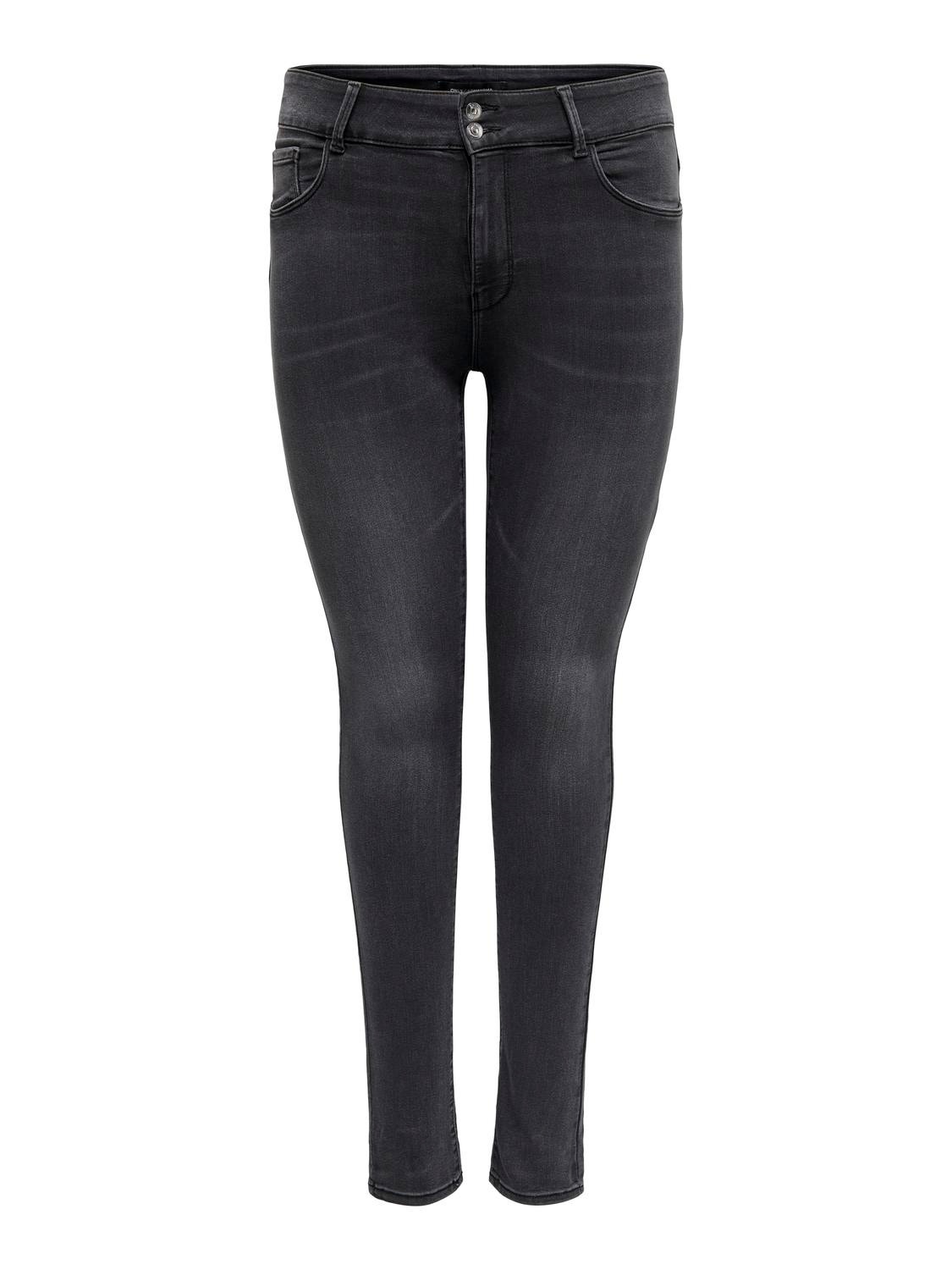 ONLY Jeans Skinny Fit Taille haute -Washed Black - 15277792