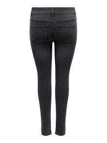 ONLY Curvy CarStorm Life HW Wide Skinny fit jeans -Washed Black - 15277792