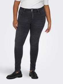 ONLY CarStorm Life cintura alta, para talles grandes, holgado Jeans skinny fit -Washed Black - 15277792