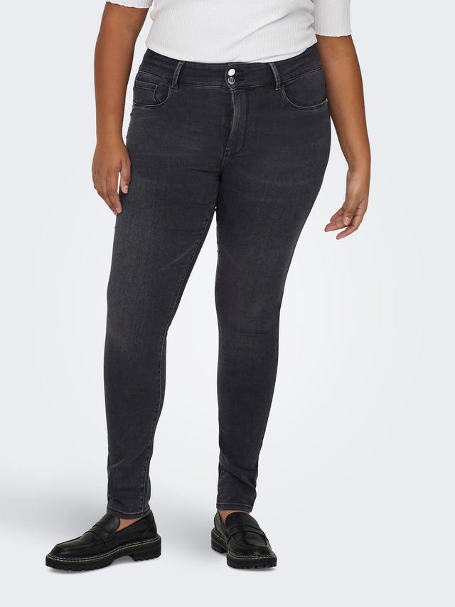 ONLY Curvy CarStorm Life HW Wide Skinny fit-jeans - 15277792