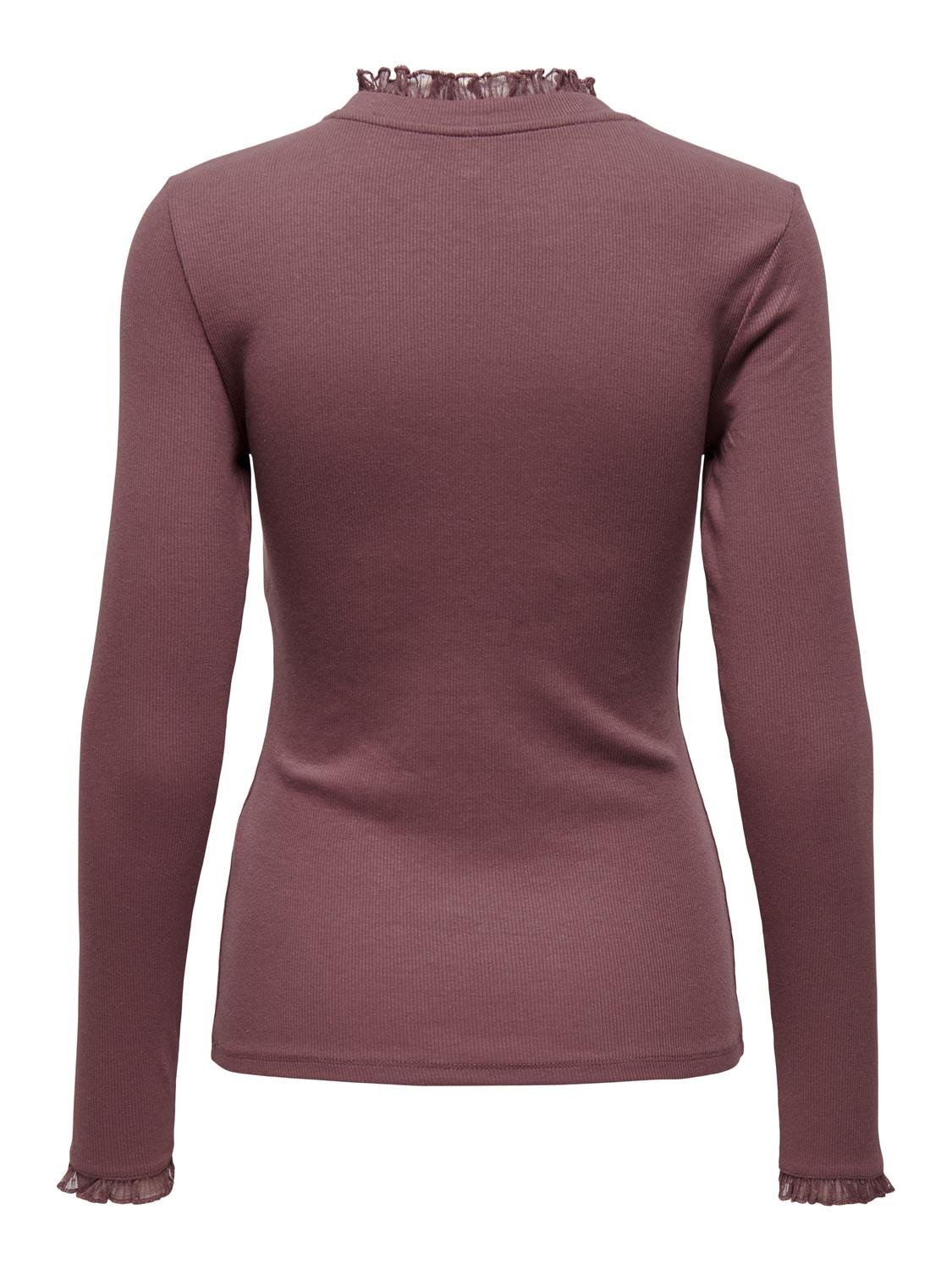 ONLY Regular Fit Round Neck Top -Rose Brown - 15277888