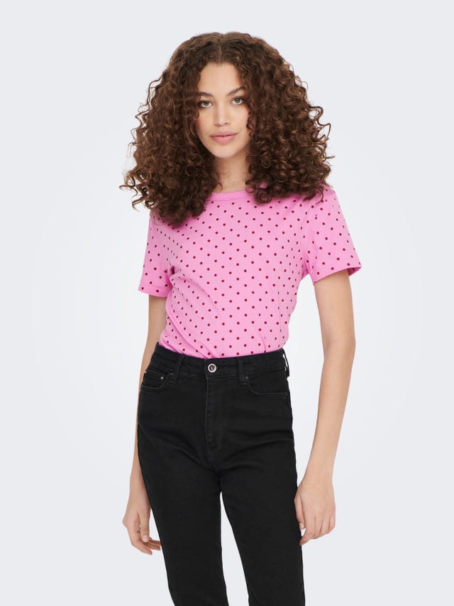 ONLY Dotted T-shirt - 15277912