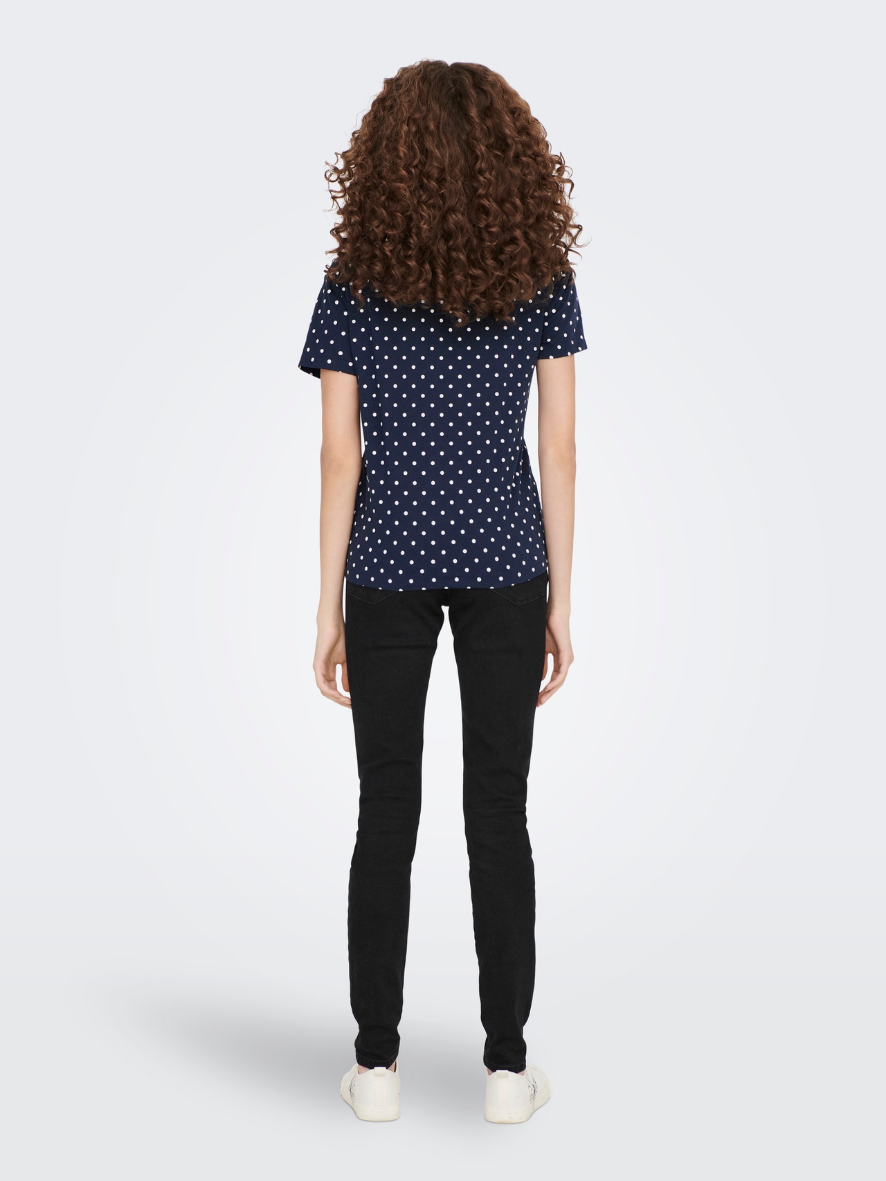 ONLY Dotted T-shirt -Sky Captain - 15277912