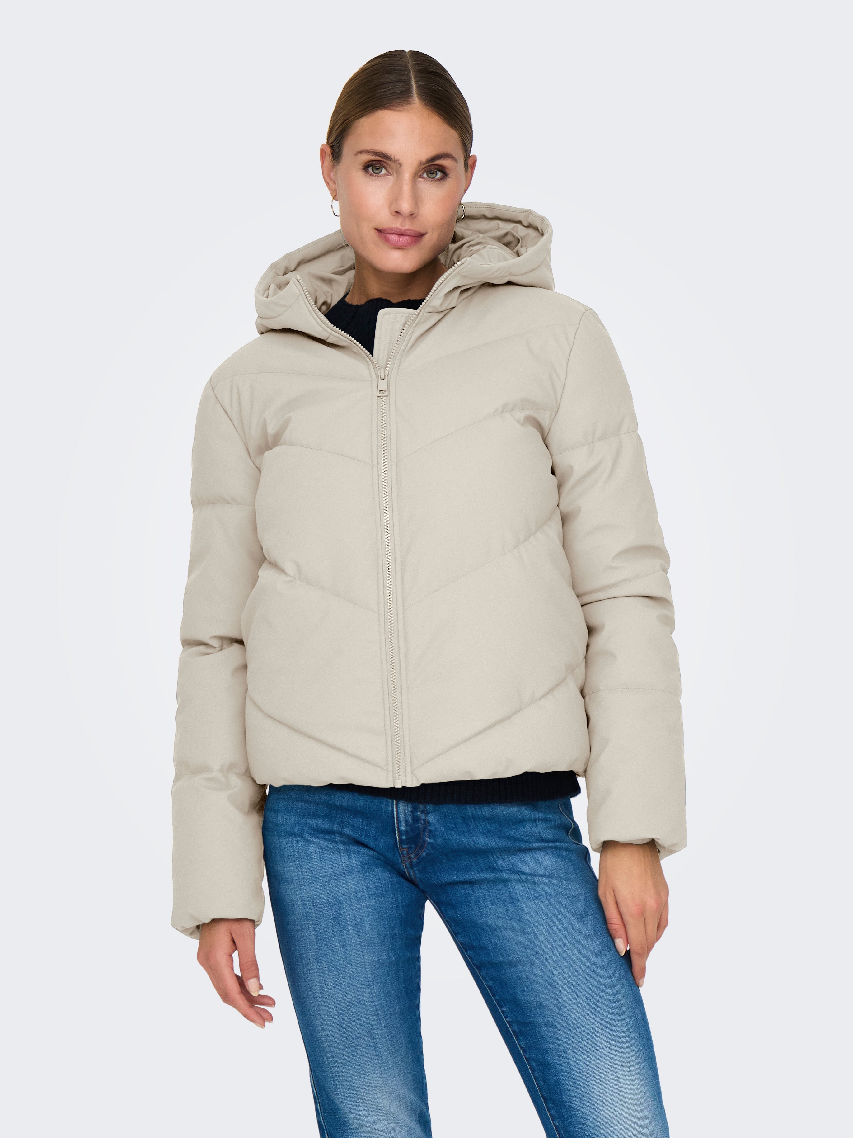 ONLY Petite ONLVIBBE PUFFER JACKET - Winterjas - moonbeam/lizard ONLY Petite ONLVIBBE PUFFER JACKET - Winterjas - moonbeam/lizard
