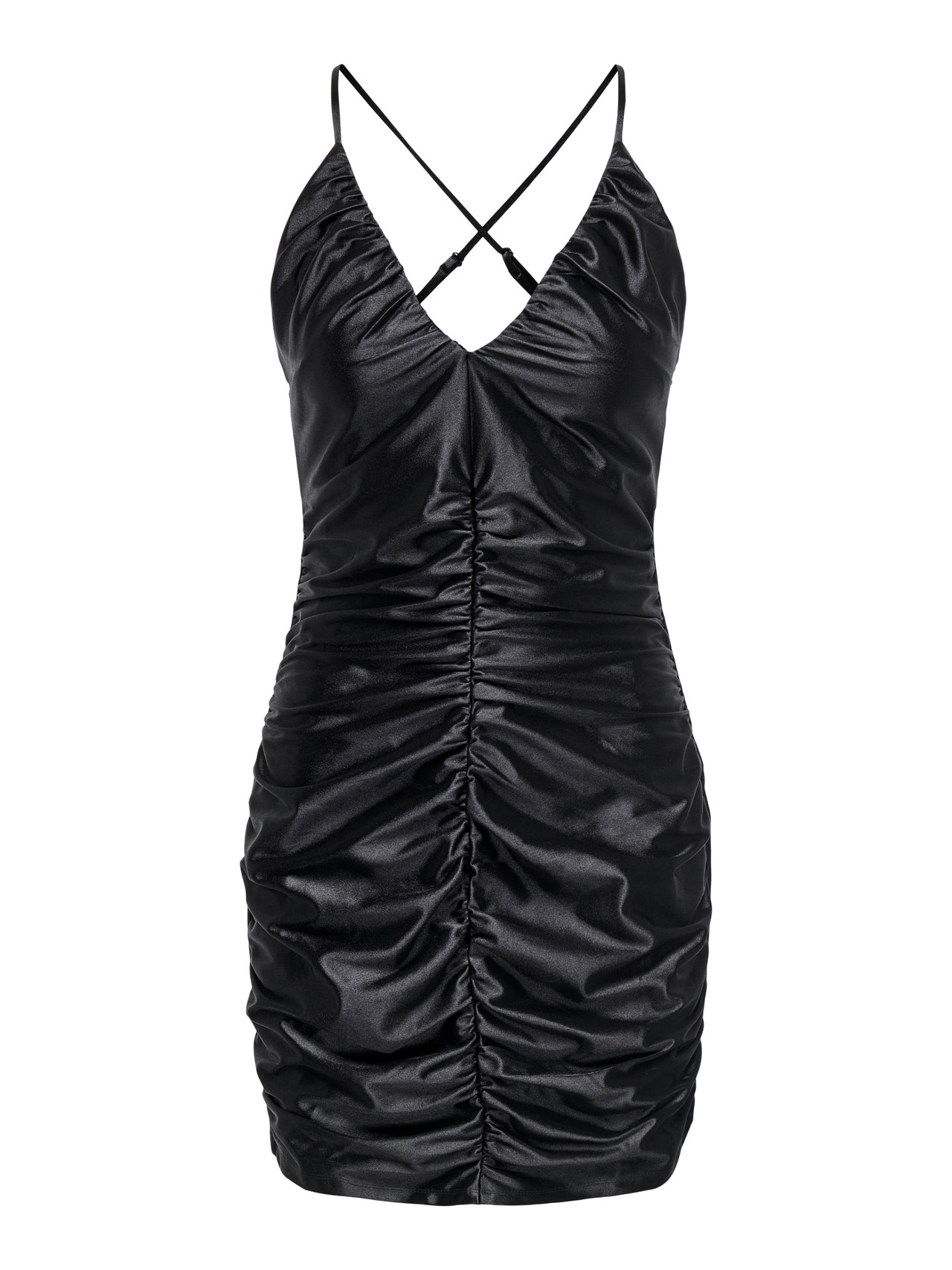 ONLY Vestido corto Corte regular Cuello en V -Black - 15277996
