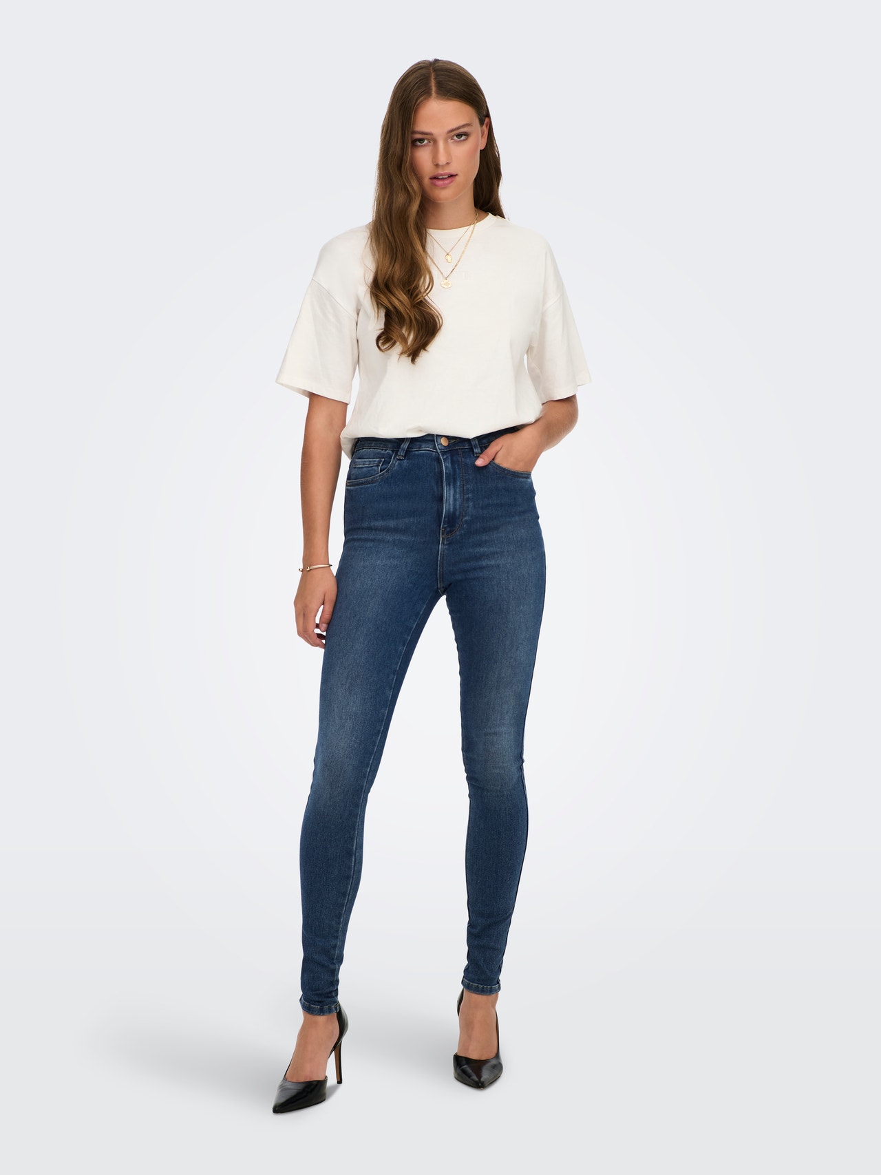ONLY Skinny fit Jeans -Medium Blue Denim - 15278029