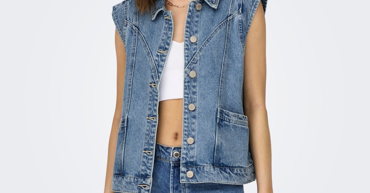 ONLKENNEDY Veste en jean sans manches Bleu moyen ONLY®