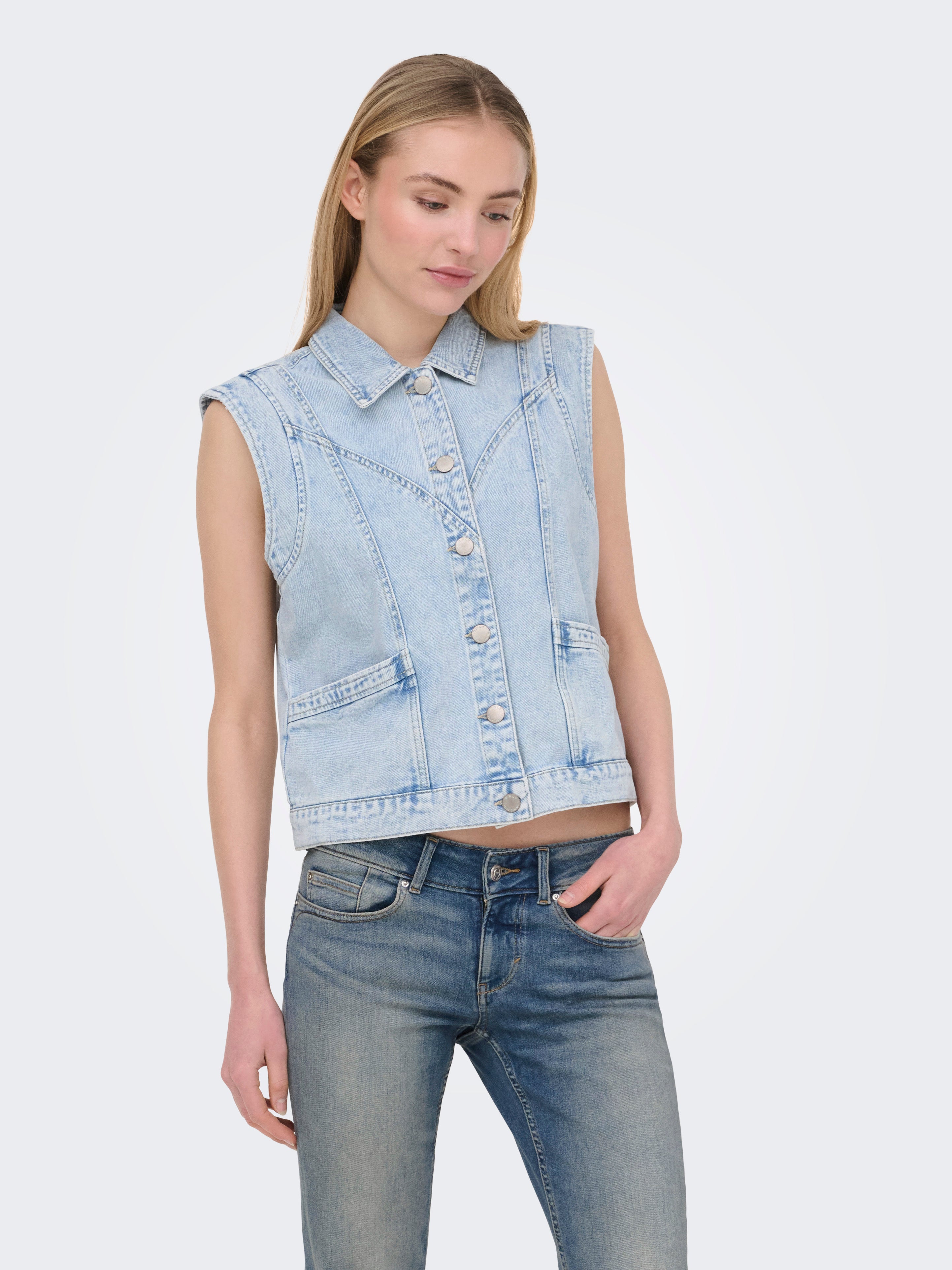 Onlwonder veste en jean sans manches veste en jean sans manches light Onlwonder veste en jean sans manches veste en jean sans manches light