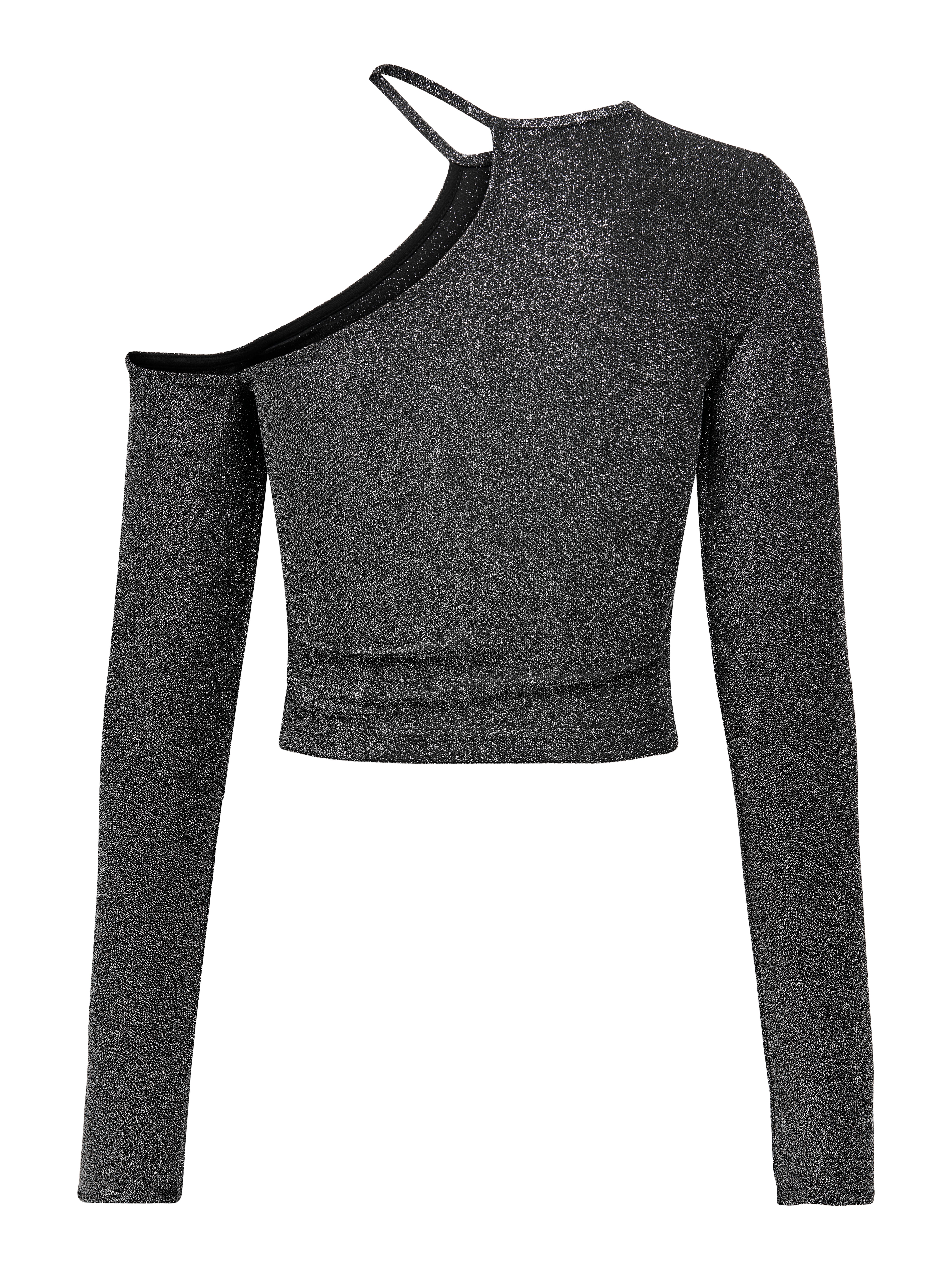 Glitter Long Sleeved Top | Black | ONLY®