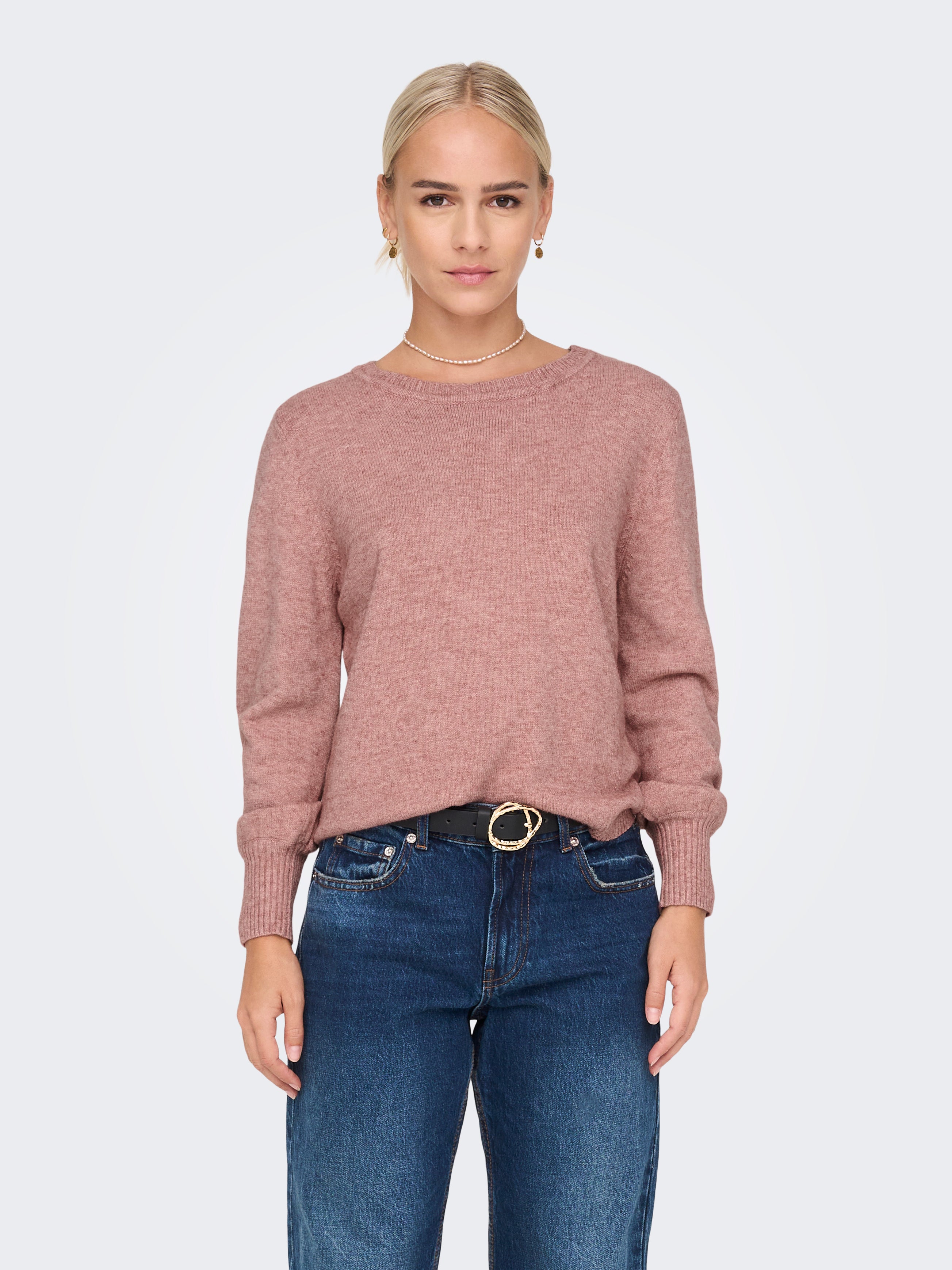 dusty rose balloon sleeve cardigan