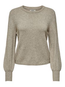ONLY Pull-overs Col rond Manches bouffantes -Beige - 15278077