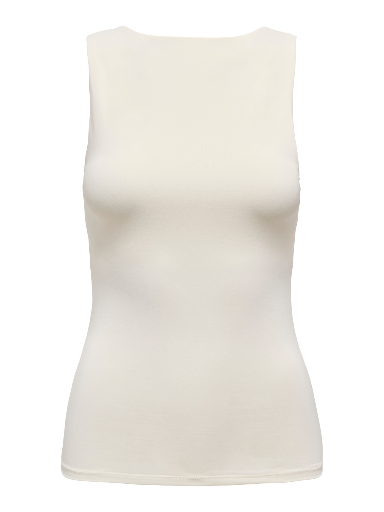 Regular Fit U-Neck Top | White | ONLY®
