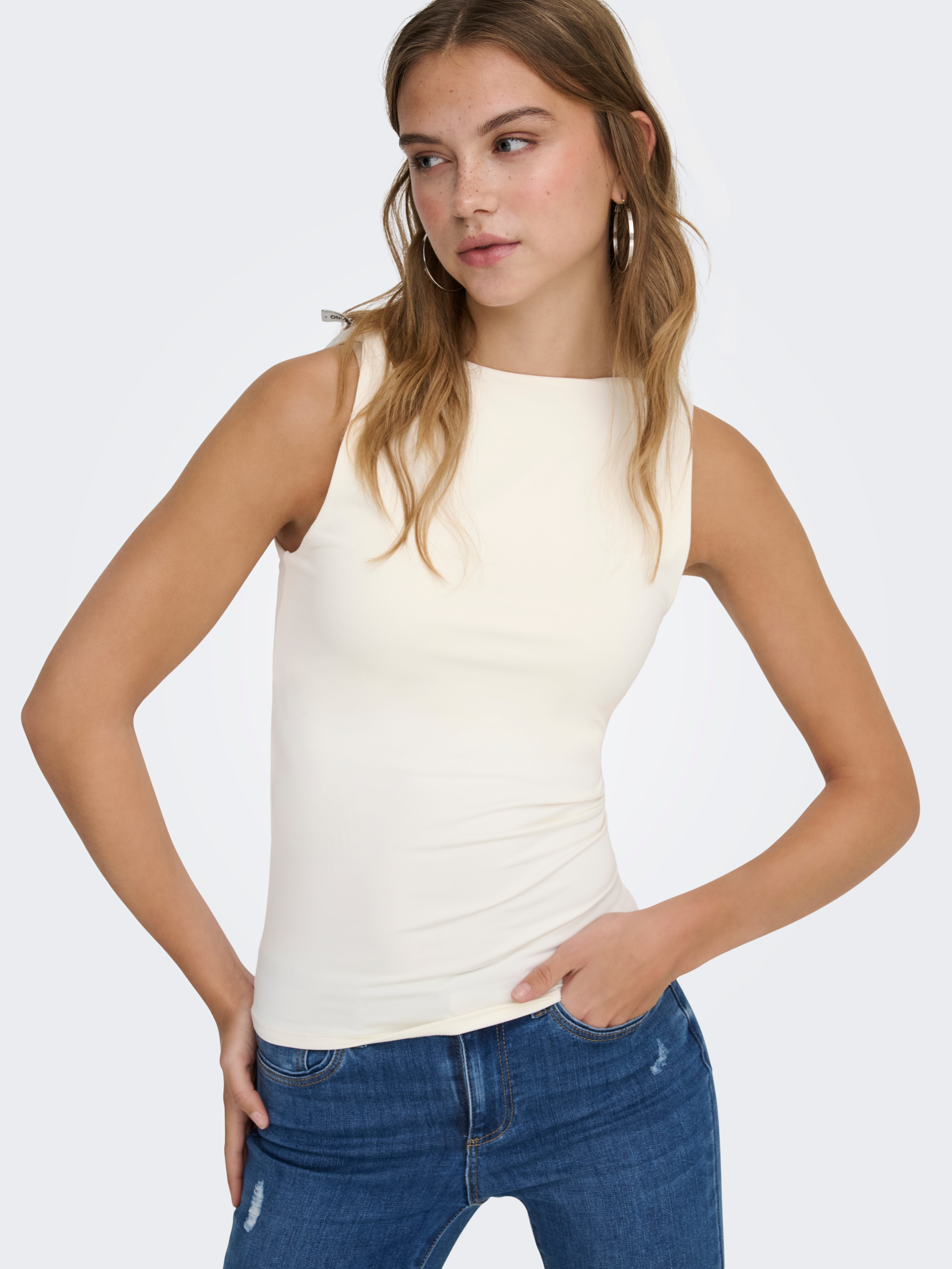 ONLY Top ONLEA Canottiera Senza Maniche – Taglio Normale In Poliammide Ed Elastan, Perfetta Per L'Estate - 4