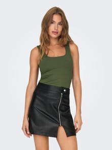 ONLY Tops Regular Fit Col en U -Rifle Green - 15278090