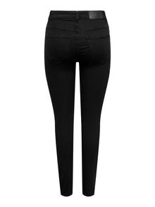 ONLY Skinny Fit Hög midja Jeans -Black - 15278119