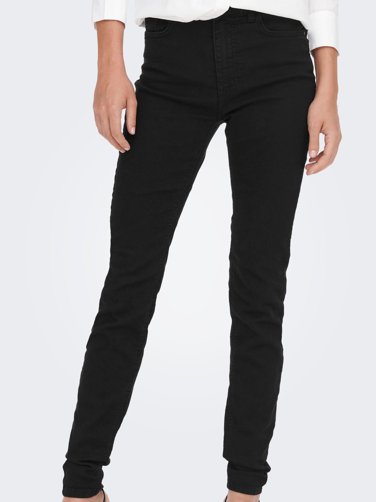 ONLY Skinny fit High waist Jeans -Black - 15278119