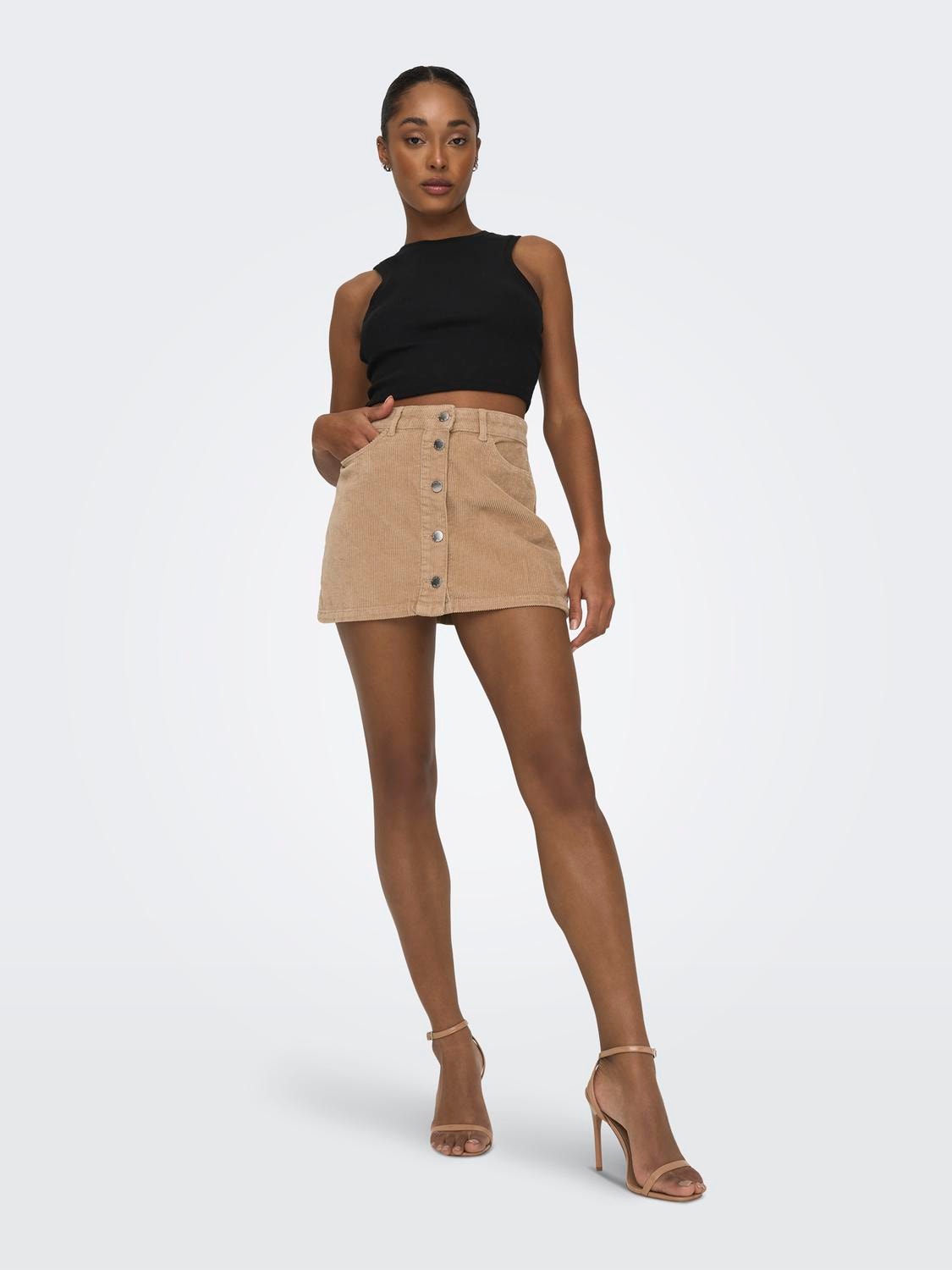 ONLY Mini Corduroy Skirt -Nomad - 15278273