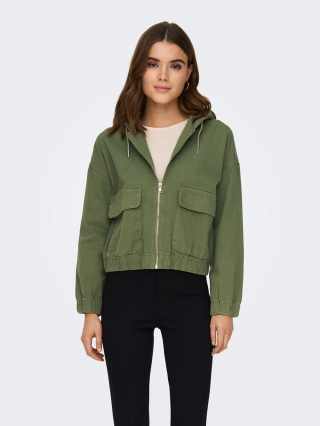 ONLY Hood with string regulation Jacket - 15278281