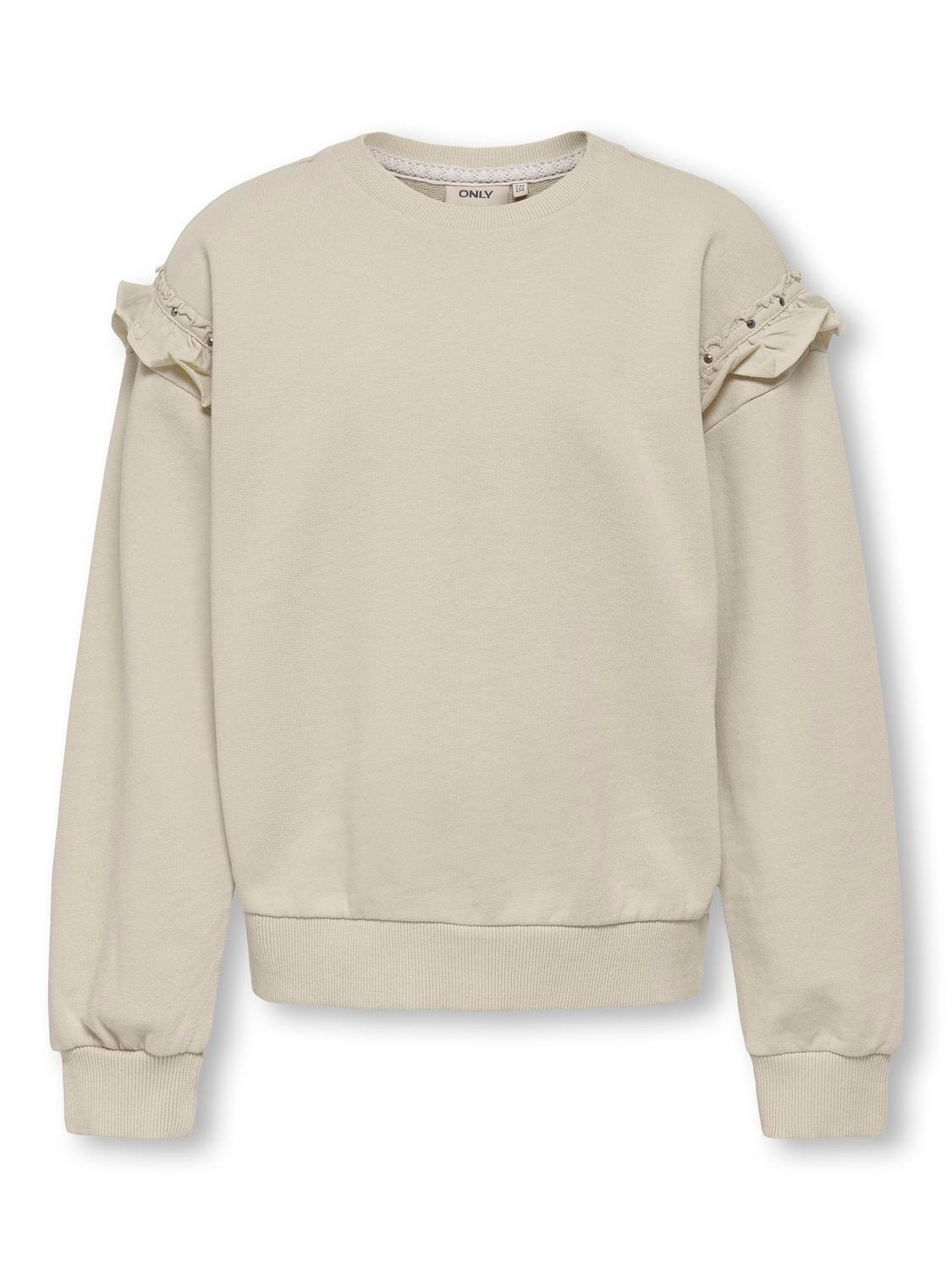ONLY Detailed sweatshirt -Pumice Stone - 15278302