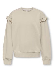 ONLY Detaljeret sweatshirt -Pumice Stone - 15278302