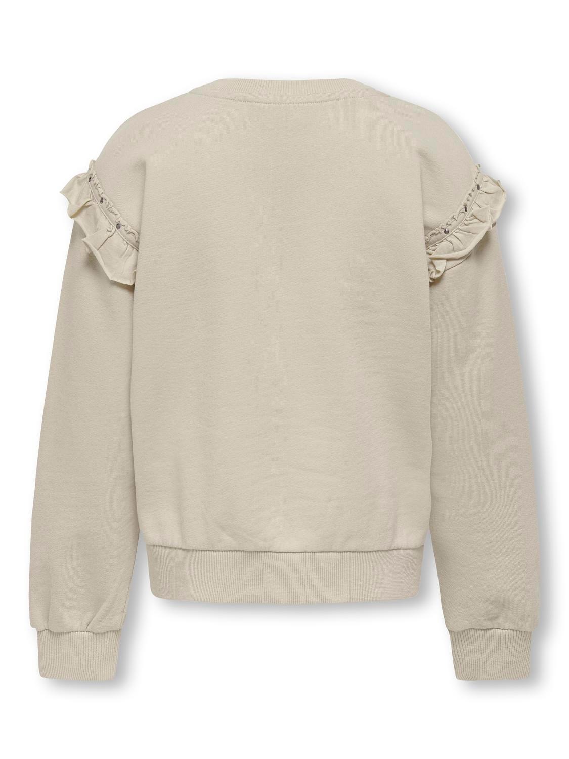 ONLY Normal geschnitten Rundhals Sweatshirt -Pumice Stone - 15278302