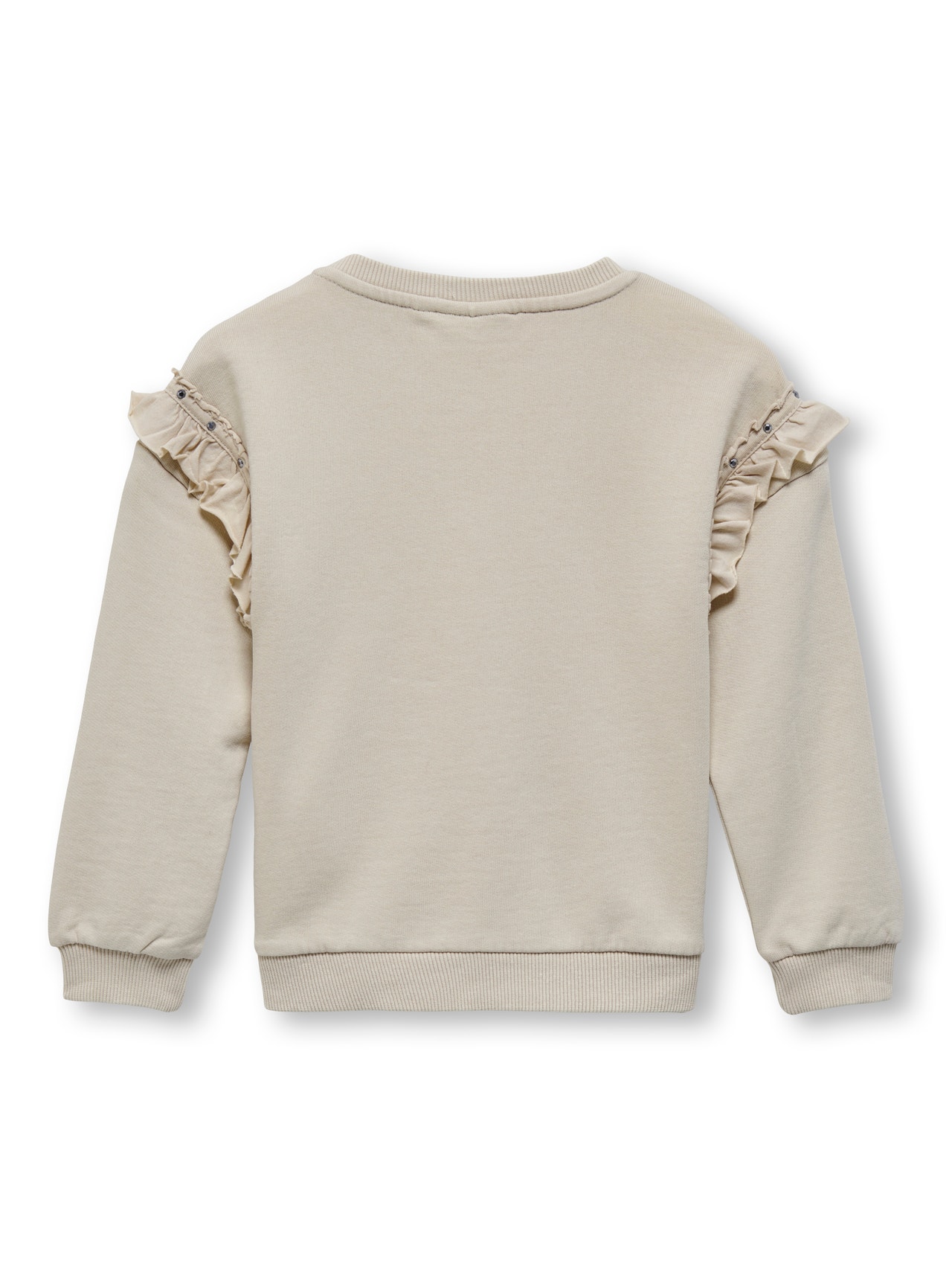 ONLY Normal geschnitten Rundhals Tief angesetzte Schulter Sweatshirt -Pumice Stone - 15278303