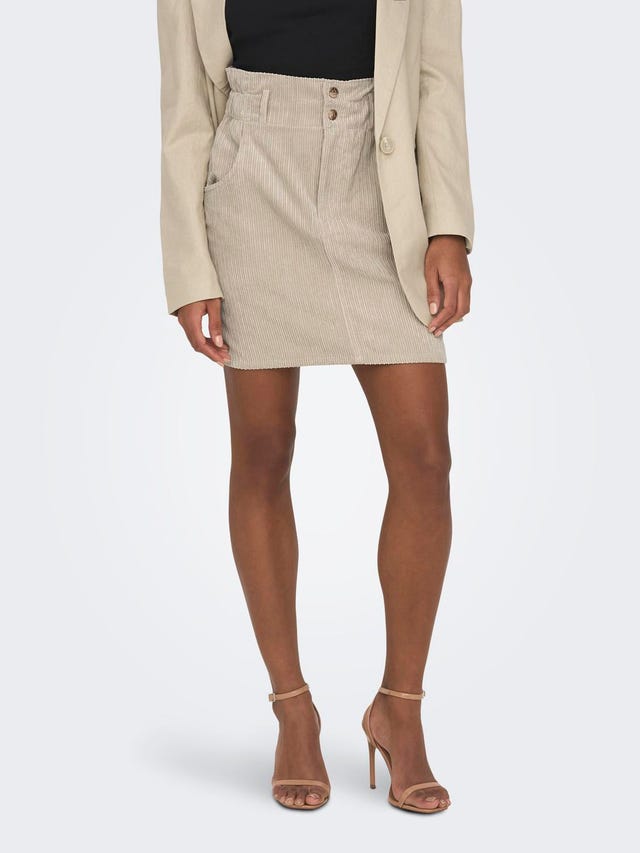 ONLY High Waisted Mini Corduroy Skirt - 15278355