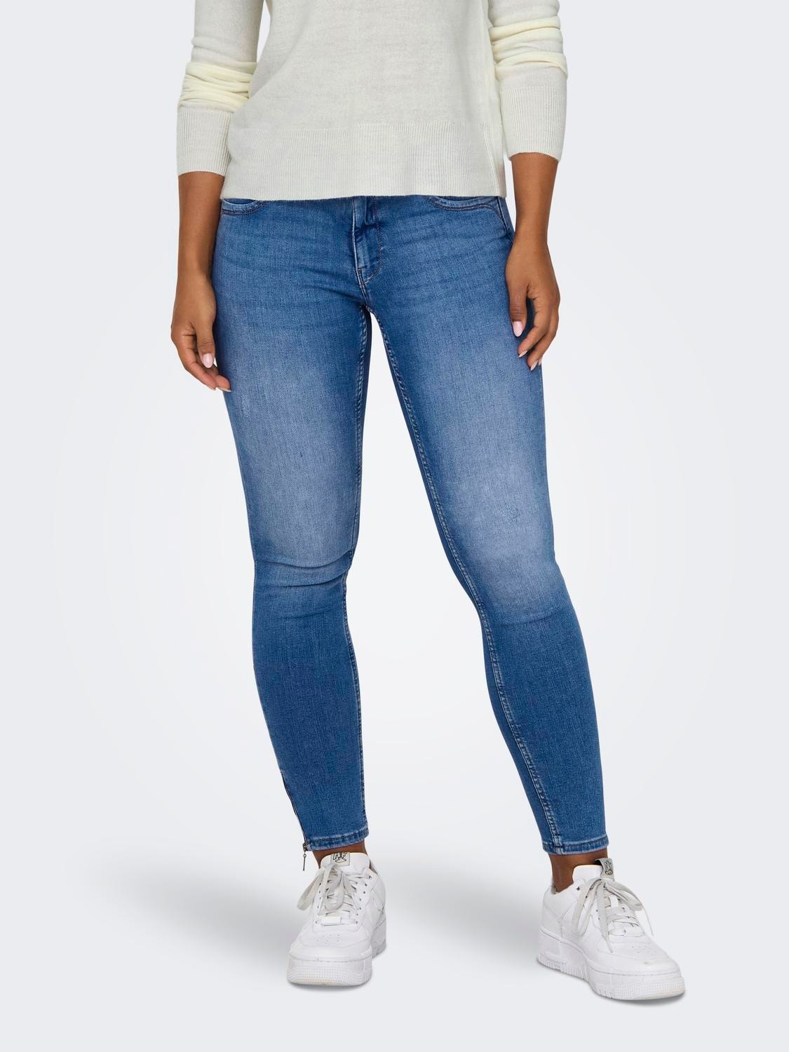 ONLY Jeans Skinny Fit Taille moyenne -Light Medium Blue Denim - 15278378