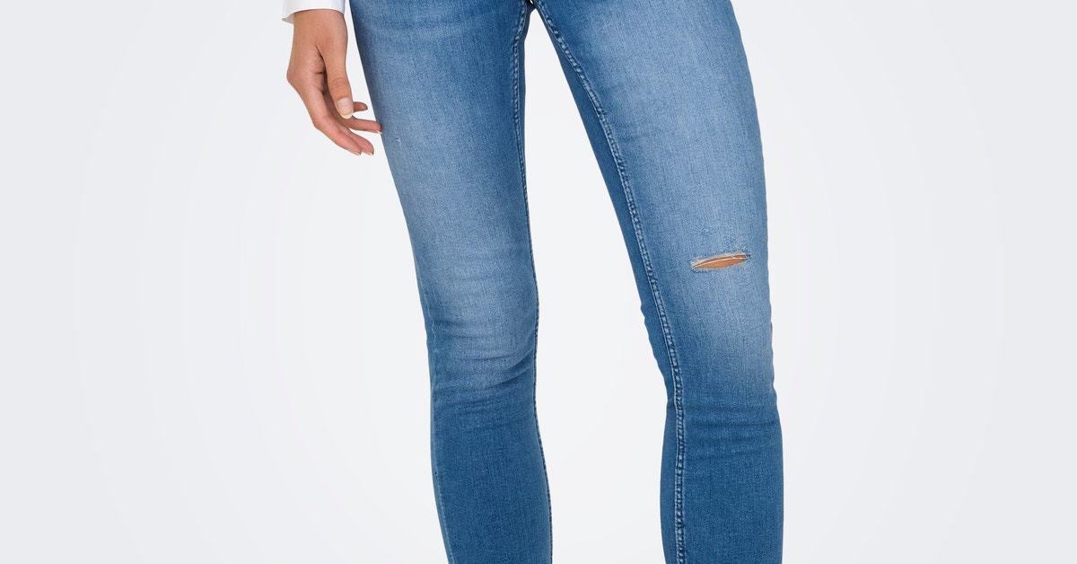 ONLY Jeans Skinny Fit Donna - Vita Alta, 92% Cotone, 6% Elastomultiestere, 2% Elastan - Taglio Comodo E Moderno