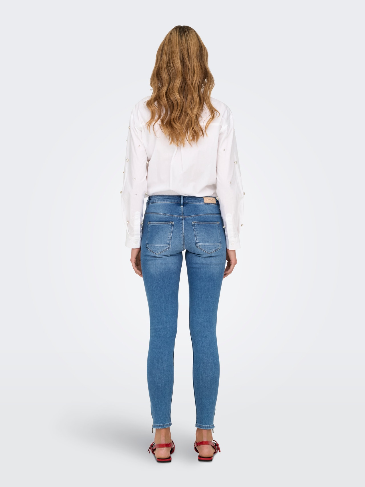 ONLY Jeans Skinny Fit Taille moyenne -Light Medium Blue Denim - 15278378