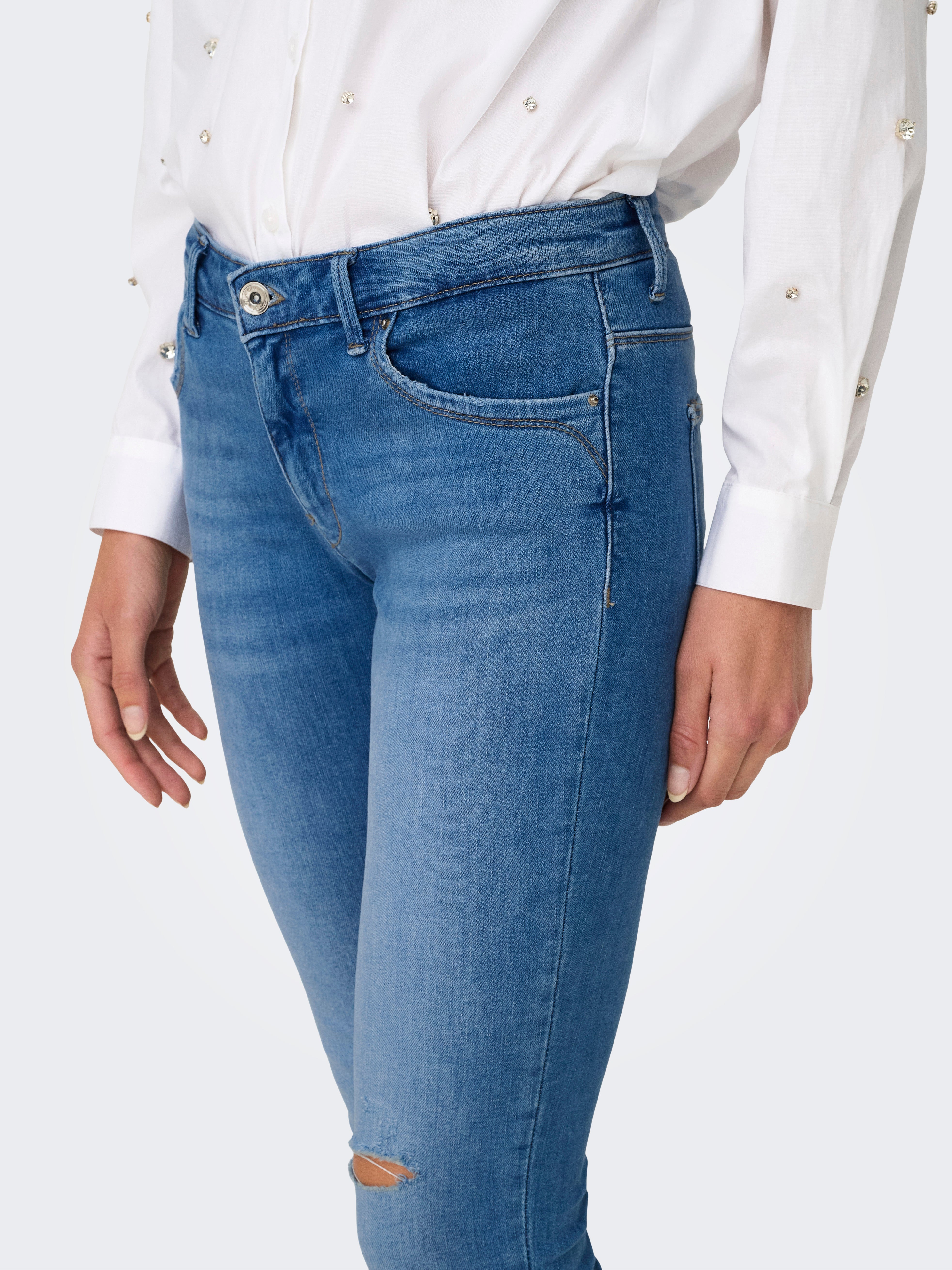 ONLKENDELL Mittlere Taille Skinny Fit Jeans | Mittelblau | ONLY® 