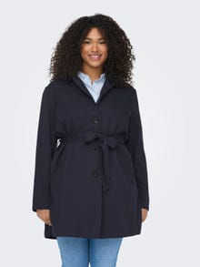 ONLY Curvy Solid colored Trenchcoat -Night Sky - 15278641