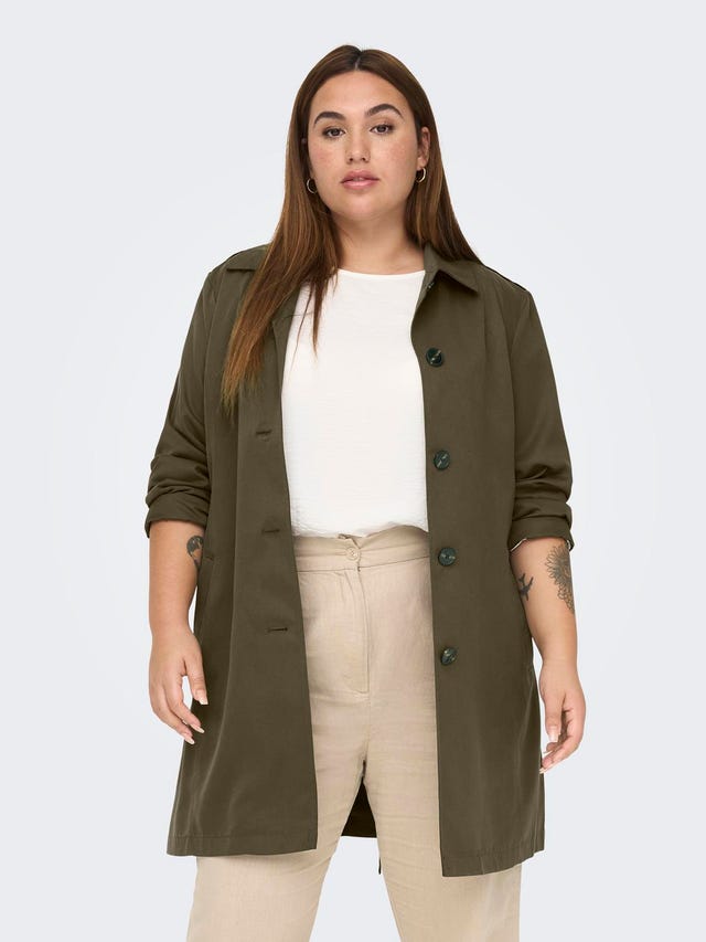 ONLY Curvy Solid colored Trenchcoat - 15278641