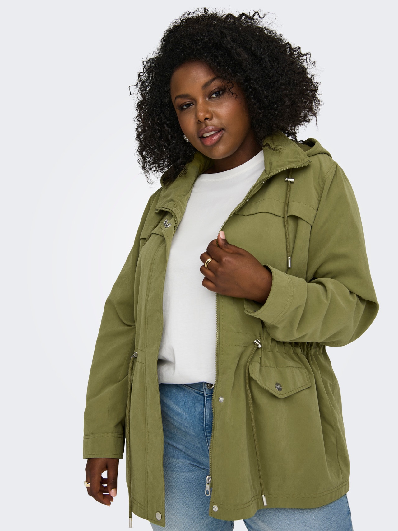 ONLY Curvy spring Jacket -Olive Drab - 15278695