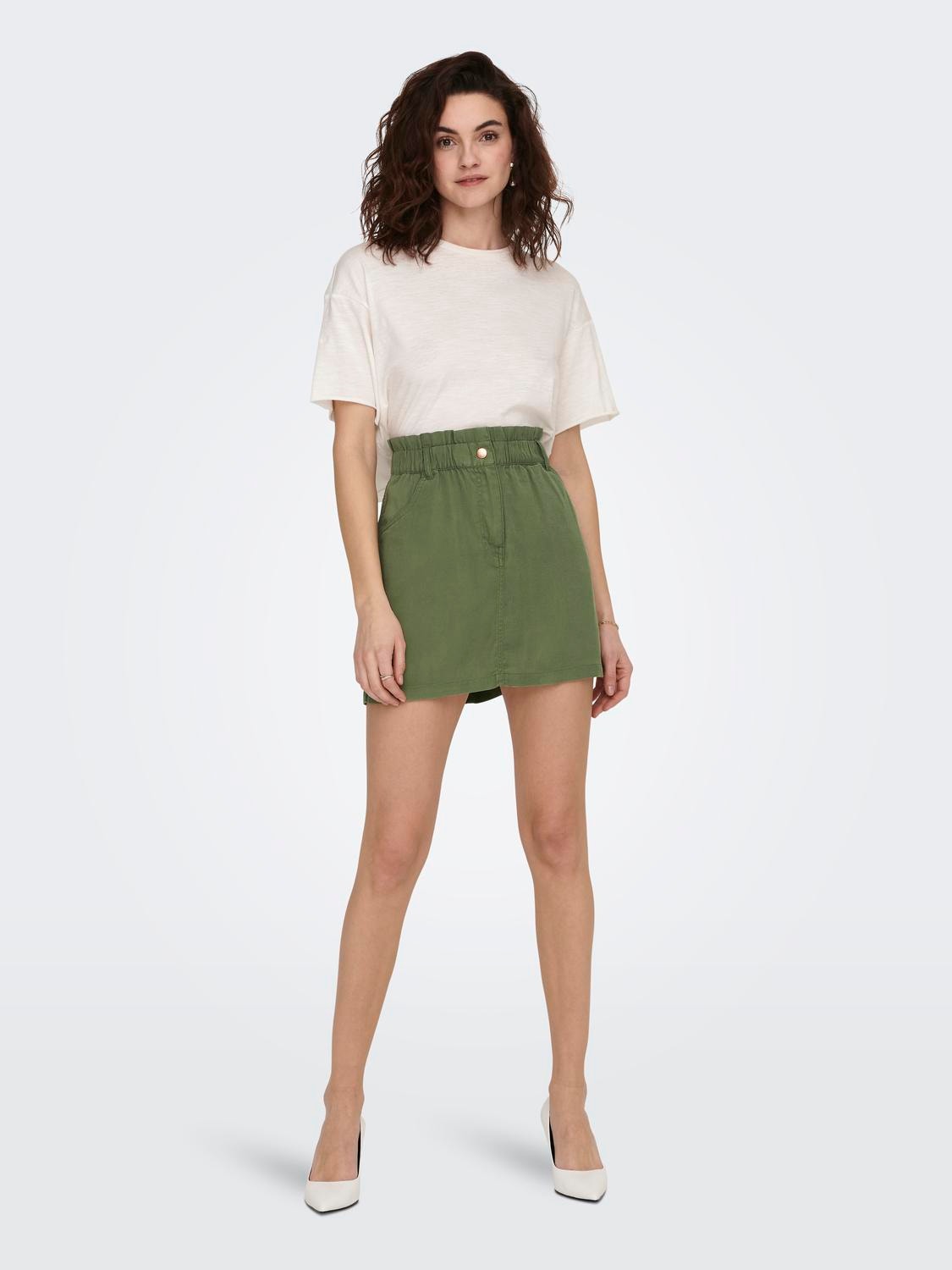 ONLY High waist Short skirt -Four Leaf Clover - 15278697