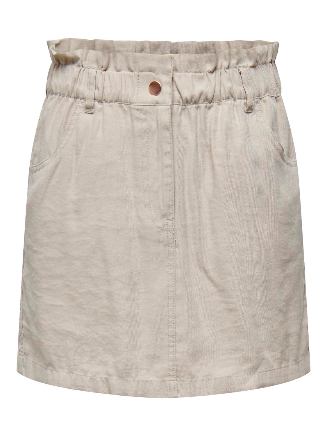 ONLY High waist Short skirt -Pumice Stone - 15278697