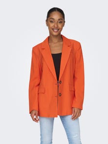 ONLY Loose Fit Notch lapel Blazer -Flame - 15278698