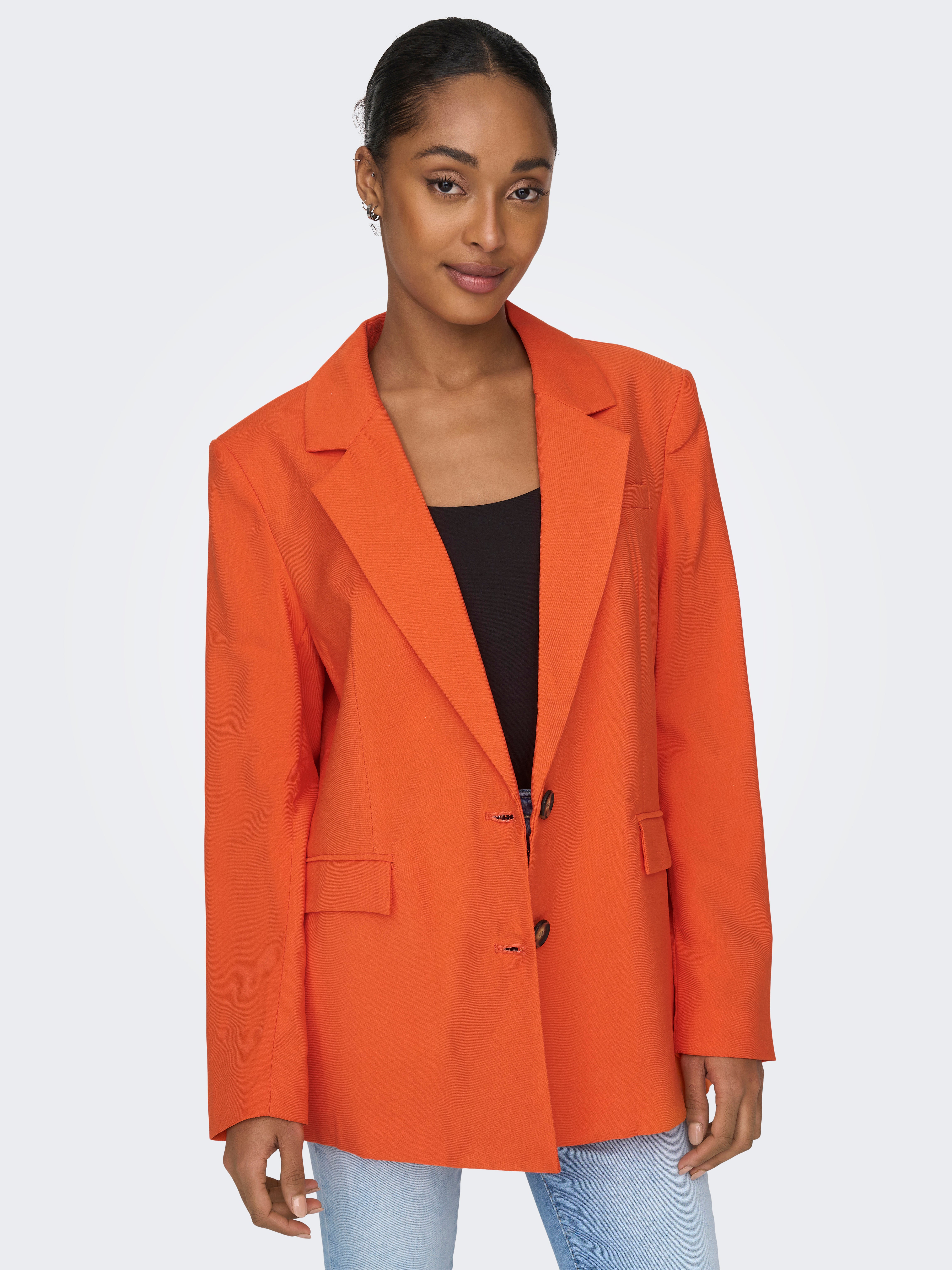 Long orange blazer sale