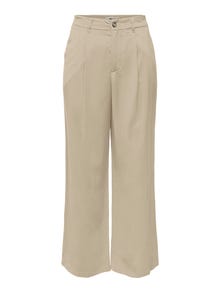 ONLY Pantalones Corte straight Cintura alta -Humus - 15278699
