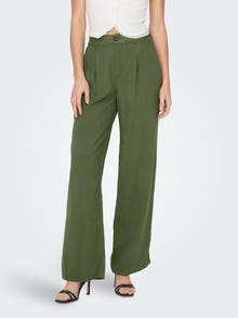ONLY High waisted Straight Pants -Four Leaf Clover - 15278699