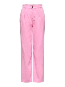 ONLY Pantalones Corte straight Cintura alta -Begonia Pink - 15278699
