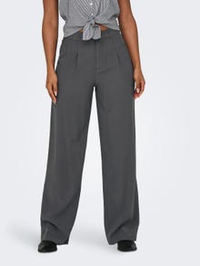 ONLY High waisted Straight Pants -Magnet - 15278699